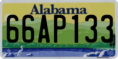 AL license plate 66AP133