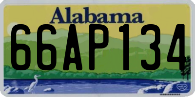 AL license plate 66AP134