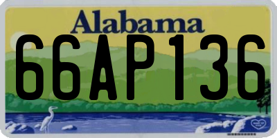 AL license plate 66AP136