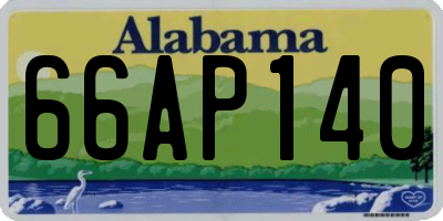 AL license plate 66AP140