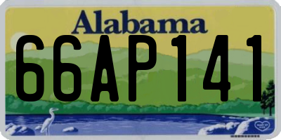 AL license plate 66AP141