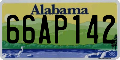 AL license plate 66AP142