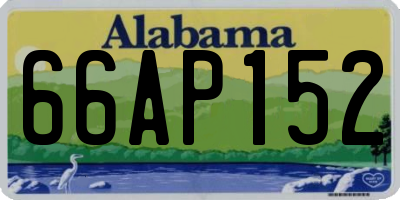 AL license plate 66AP152