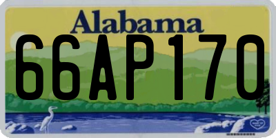 AL license plate 66AP170