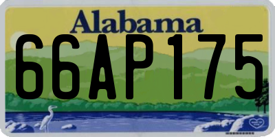 AL license plate 66AP175
