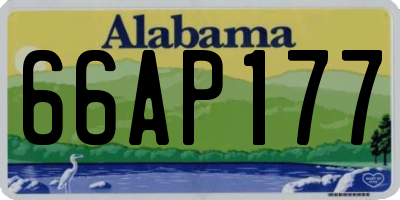 AL license plate 66AP177