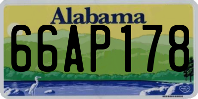 AL license plate 66AP178