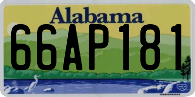 AL license plate 66AP181