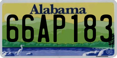 AL license plate 66AP183