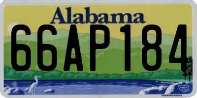 AL license plate 66AP184