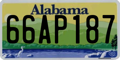AL license plate 66AP187