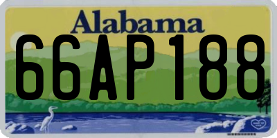 AL license plate 66AP188