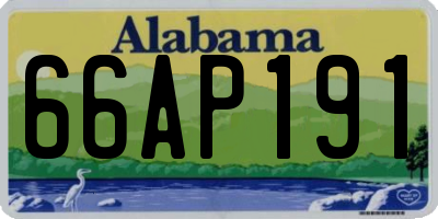 AL license plate 66AP191