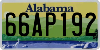 AL license plate 66AP192