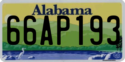 AL license plate 66AP193