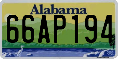 AL license plate 66AP194