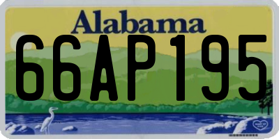 AL license plate 66AP195