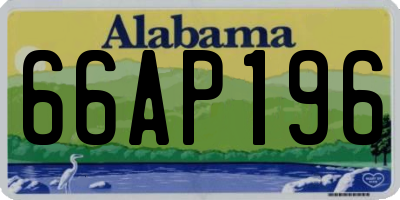 AL license plate 66AP196