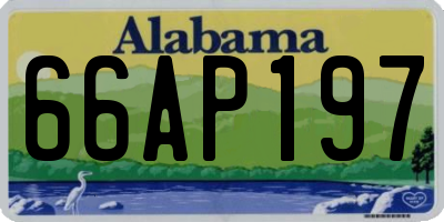 AL license plate 66AP197