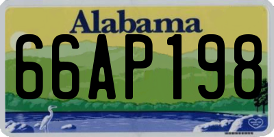 AL license plate 66AP198