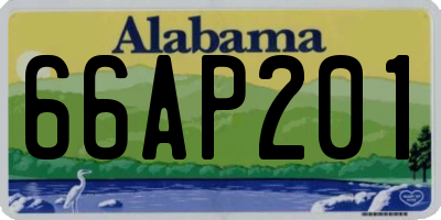 AL license plate 66AP201