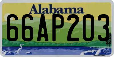 AL license plate 66AP203