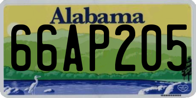 AL license plate 66AP205