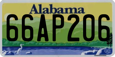 AL license plate 66AP206
