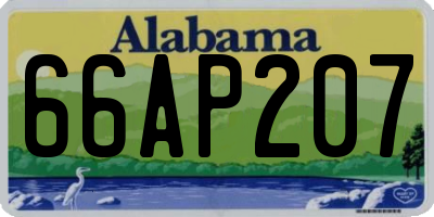 AL license plate 66AP207