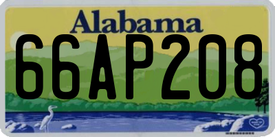 AL license plate 66AP208