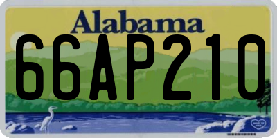 AL license plate 66AP210