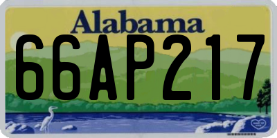 AL license plate 66AP217
