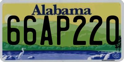 AL license plate 66AP220