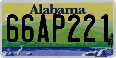 AL license plate 66AP221