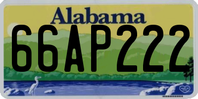 AL license plate 66AP222