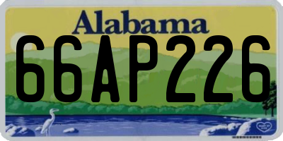 AL license plate 66AP226