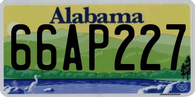 AL license plate 66AP227