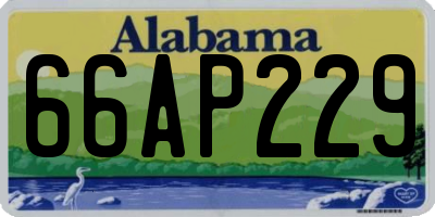 AL license plate 66AP229