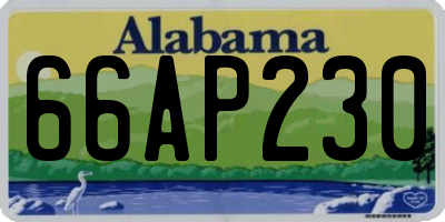 AL license plate 66AP230