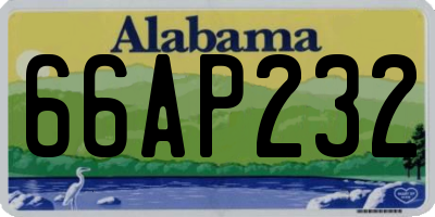 AL license plate 66AP232