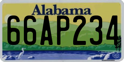 AL license plate 66AP234