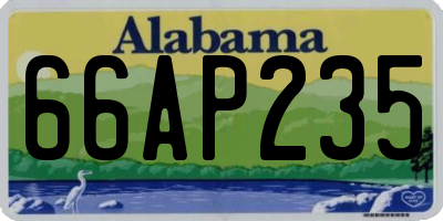 AL license plate 66AP235