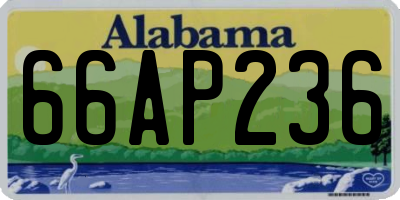 AL license plate 66AP236
