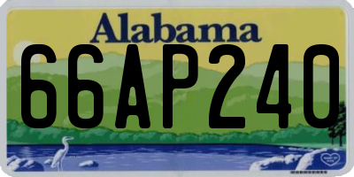 AL license plate 66AP240