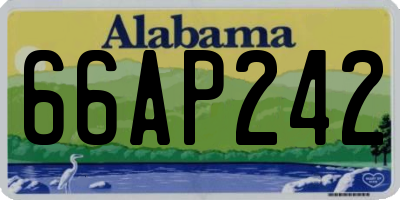 AL license plate 66AP242