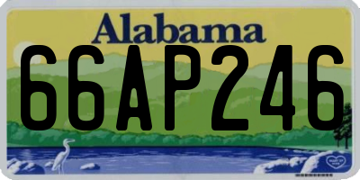 AL license plate 66AP246