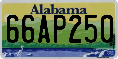 AL license plate 66AP250