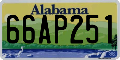 AL license plate 66AP251