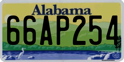 AL license plate 66AP254