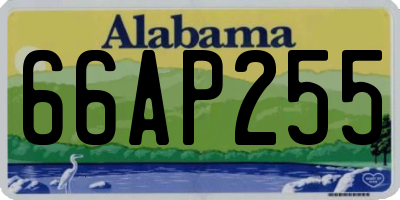 AL license plate 66AP255